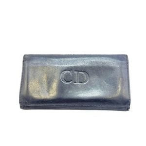 Christian Dior Black Leather Bifold Wallet